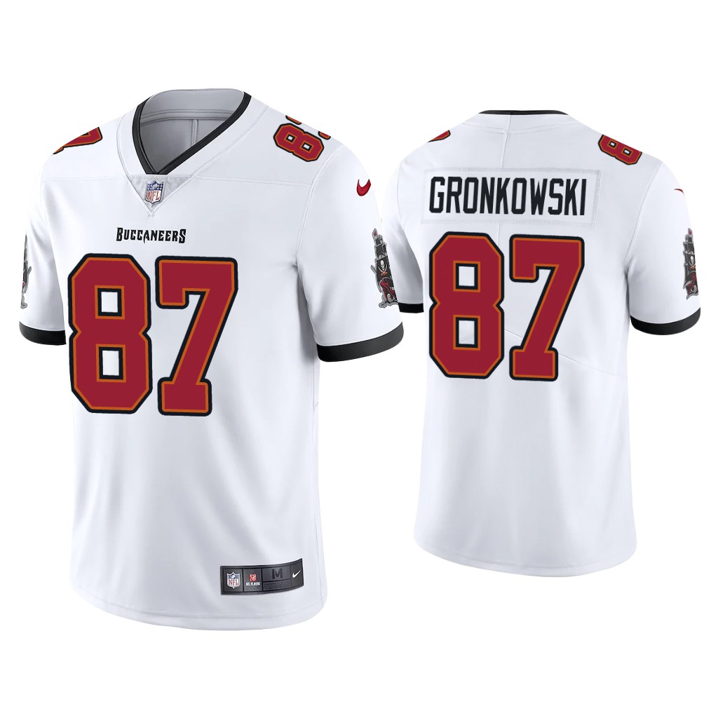 Men Tampa Bay Buccaneers 87 Rob Gronkowski Vapor Limited White NFL Jerseys